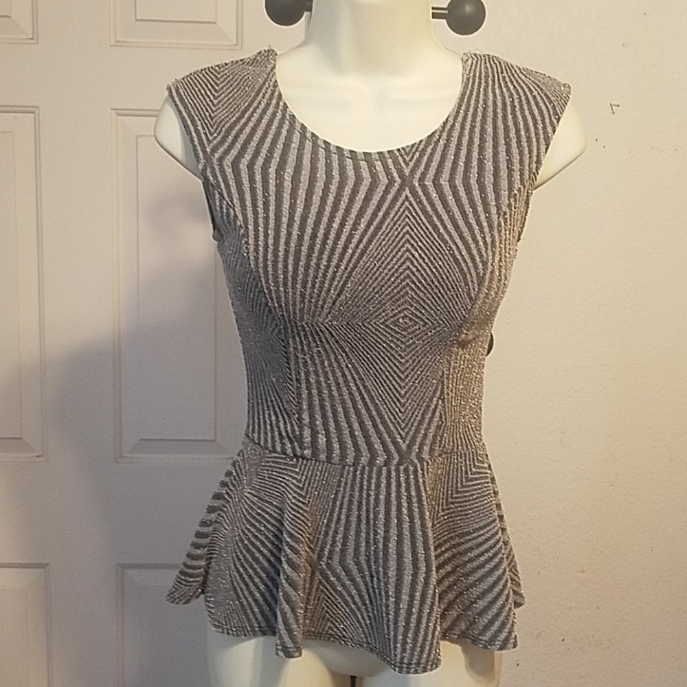 Shimmery Peplum Blouse